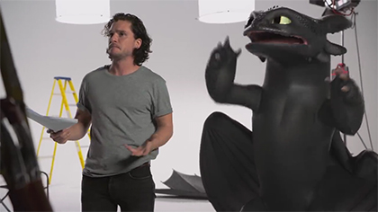 Kit Harington Auditions with Toothless